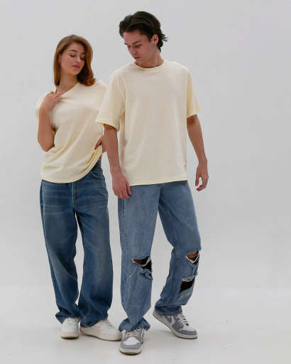 Футболка унісекс базова oversize Premium CRC FP-133-6 57808, Колір: Жовтий, Розмір: XL, зображення 7