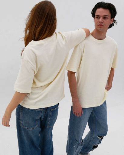 Футболка унісекс базова oversize Premium CRC FP-133-6 57808, Колір: Жовтий, Розмір: XL, зображення 2