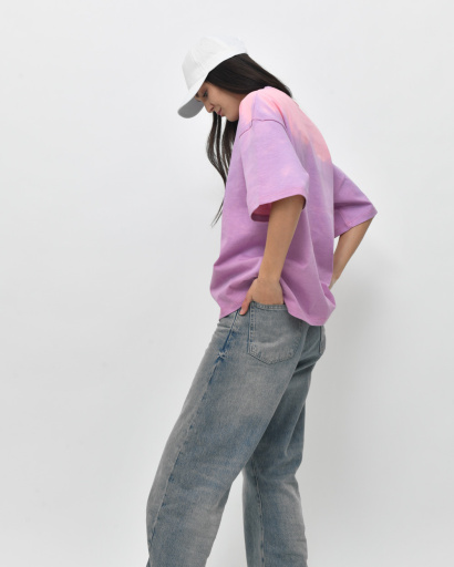 Футболка THERMOCHROMIC oversize жіноча, рожева 58023, Колір: Рожевий, Розмір: S, зображення 4