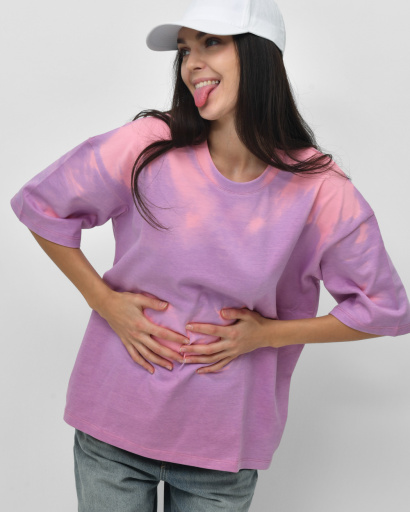 Футболка THERMOCHROMIC oversize жіноча, рожева 58023, Колір: Рожевий, Розмір: S, зображення 5