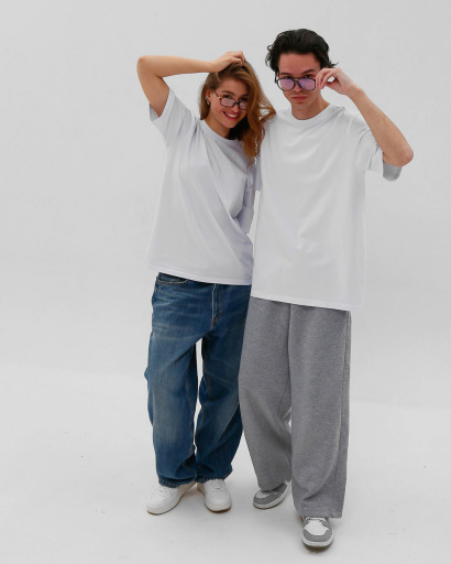 Футболка унисекс базовая oversize Premium CRC FP-133-3 57803, Цвет: Белый, Размер: XL, изображение 3