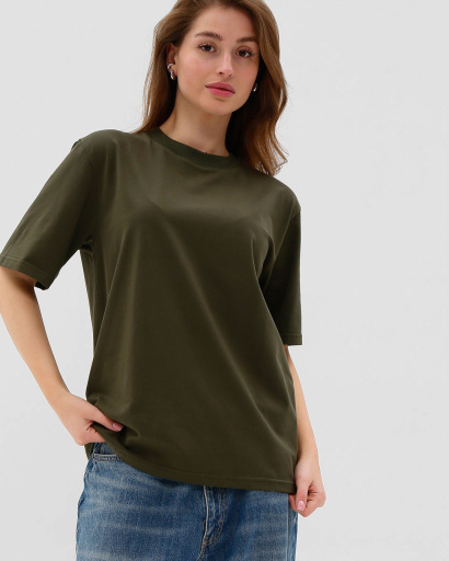 Футболка унисекс базовая oversize Premium CRC FP-133-1 57804, Цвет: Хаки, Размер: S, изображение 3