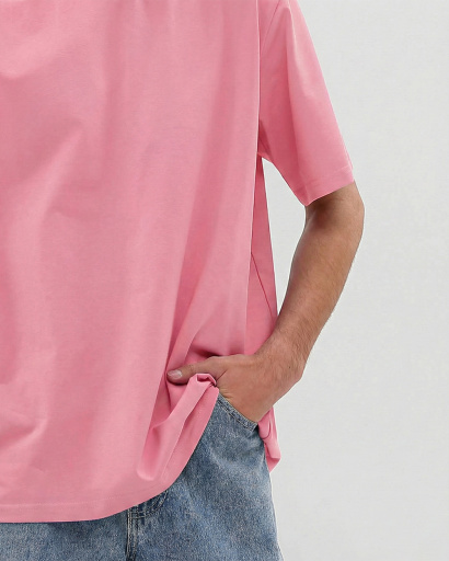 Футболка унисекс базовая oversize CRC FP-133-15 57826, Цвет: Розовый, Размер: S, изображение 6
