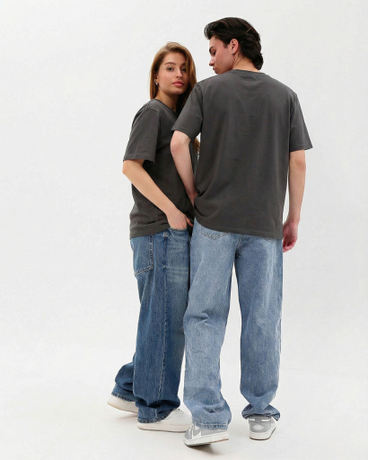 Футболка унисекс базовая oversize CRC FP-133-29 57827, Цвет: Графит, Размер: S, изображение 3