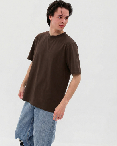 Футболка унисекс базовая oversize CRC FP-133-26 57828, Цвет: Коричневый, Размер: S, изображение 3
