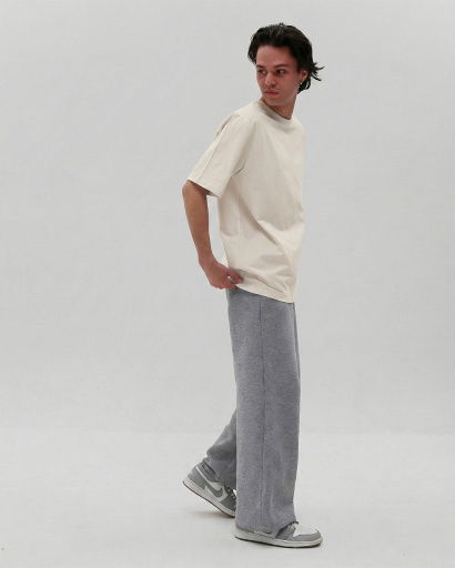 Футболка унисекс базовая oversize CRC FP-133-36 57829, Цвет: Молочний, Размер: S, изображение 5