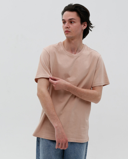 Футболка мужская базовая Standart CRC FS-101-10 56177, Цвет: Бежевый, Размер: S, изображение 5