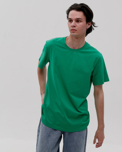 Футболка чоловіча базова Standart CRC FS-101-12 56178, Колір: Зелений, Розмір: S, зображення 2