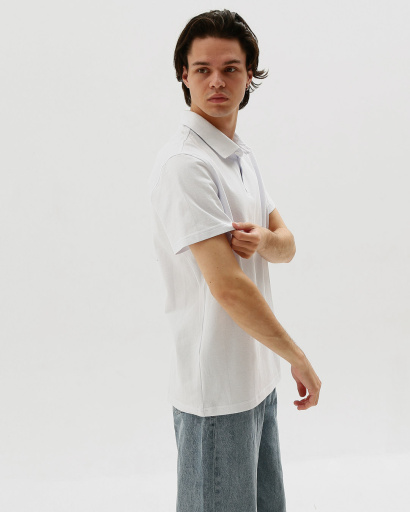 Футболка мужская поло Premium CRC FP-125-3 37383, Цвет: Белый, Размер: XS, изображение 3