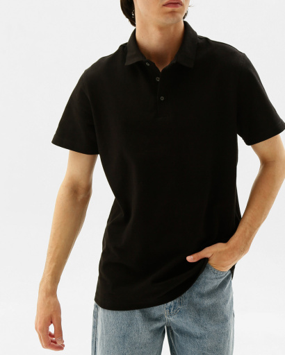 Футболка мужская поло Premium CRC FP-125-8 37385, Цвет: Черный, Размер: L, изображение 2