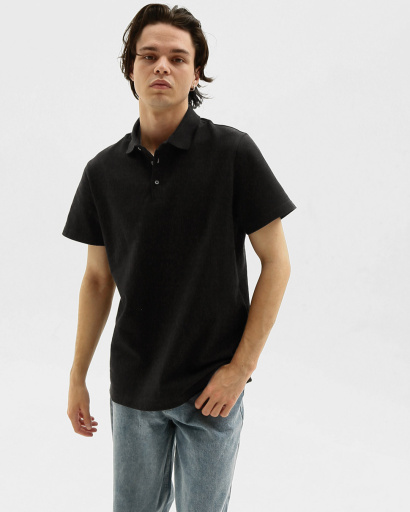 Футболка мужская поло Premium CRC FP-125-8 37385, Цвет: Черный, Размер: L, изображение 4