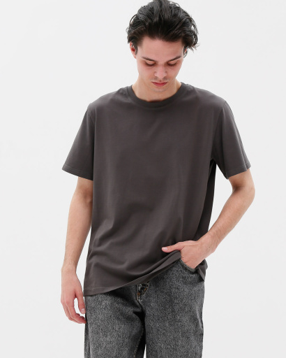 Футболка чоловіча базова Standart CRC FS-101-29 31626, Колір: Графіт, Розмір: XL, зображення 4