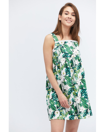 Сарафан с ярким цветочным принтом 32812, Цвет: Зеленый, Размер: XS, изображение 2