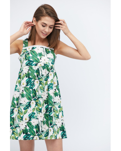 Сарафан с ярким цветочным принтом 32812, Цвет: Зеленый, Размер: XS, изображение 3