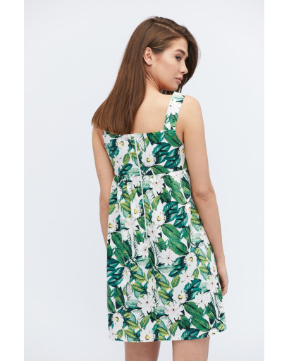 Сарафан с ярким цветочным принтом 32812, Цвет: Зеленый, Размер: XS, изображение 5