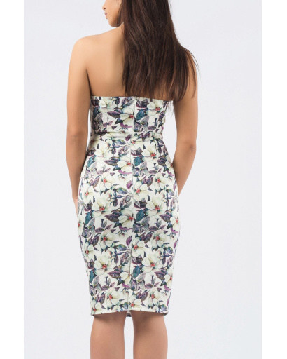 Жіноча сукня-футляр з відкритою спинкою 33190, Колір: Фіолетовий, Розмір: XS, зображення 2