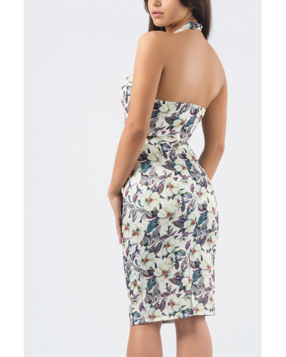 Жіноча сукня-футляр з відкритою спинкою 33190, Колір: Фіолетовий, Розмір: XS, зображення 4