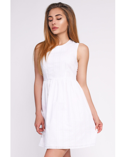 Біла літня сукня 33699, Колір: Білий, Розмір: XS, зображення 3