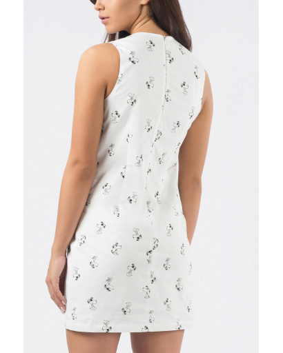 Маленькое белое платье с принтом 33700, Цвет: Белый, Размер: XS, изображение 2