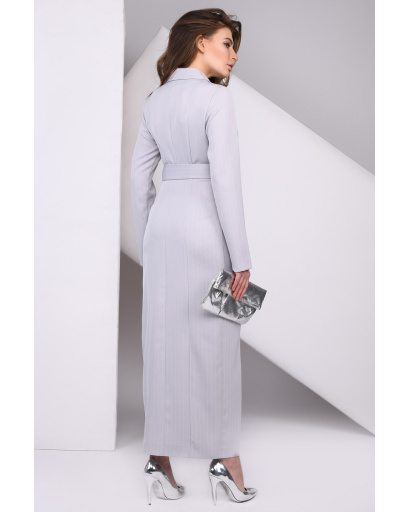 Платье пиджак с разрезом 35084, Цвет: Серый, Размер: S, изображение 3