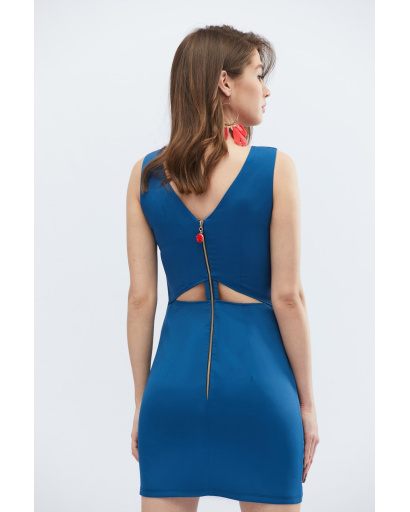 Сукня-футляр з вирізами на спині 32670, Колір: Морська хвиля, Розмір: XS, зображення 2