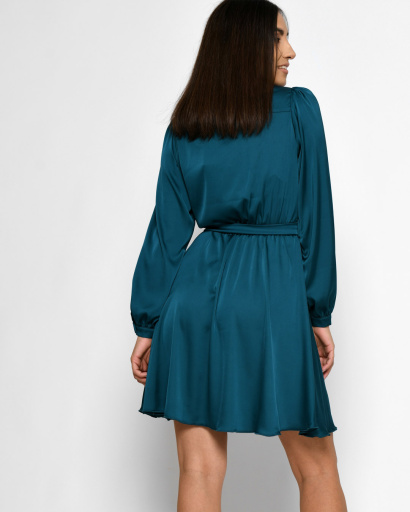 Шовкова сукня на ґудзиках 52058, Колір: Морська хвиля, Розмір: XS, зображення 3