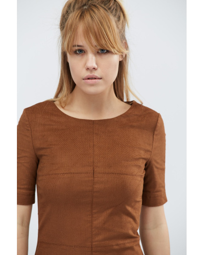 Платье Carica KP-5814-26 32330, Цвет: Коричневый, Размер: XS, изображение 3