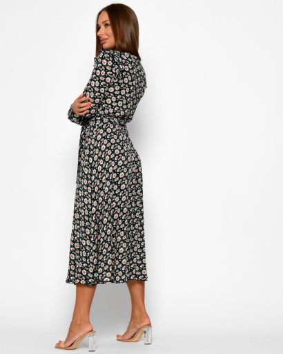 Элегантное летнее платье в цветочек 51781, Цвет: Синий, Размер: XS, изображение 5