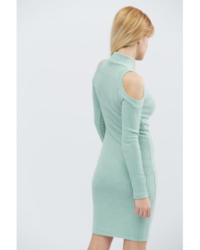 Демісезонна сукня з коміром і розрізами на плечах 32316, Колір: М'ята, Розмір: S, зображення 6