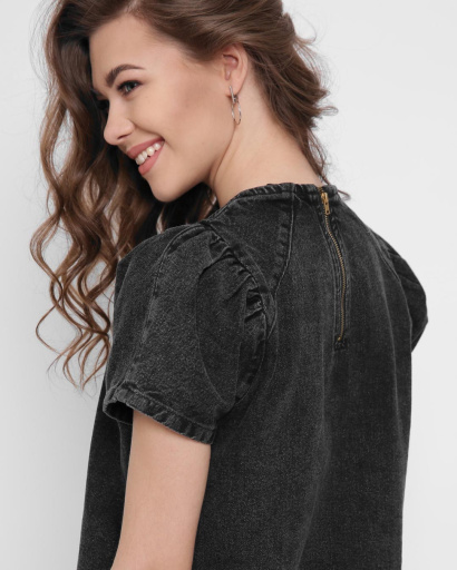 Джинсова сукня кольору графіт 43120, Колір: Графіт, Розмір: S, зображення 3