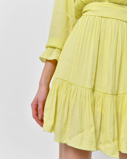 Жовта сукня з легкого шовку 52222, Колір: Жовтий, Розмір: S, зображення 4