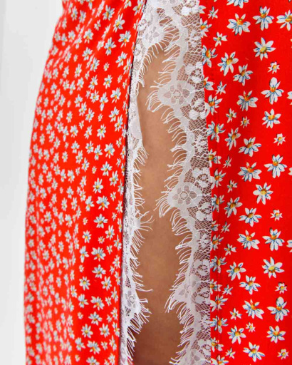 Сукня жіноча максі з розрізом Rica Rossa 102048-14 57305, Колір: Червоний, Розмір: XS-S, зображення 4