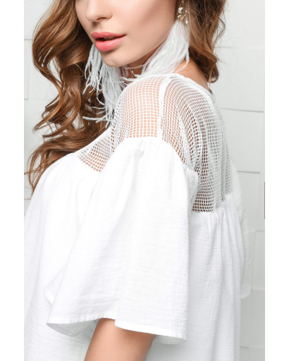 Літня сукня оверсайз 26563, Колір: Білий, Розмір: XS, зображення 3