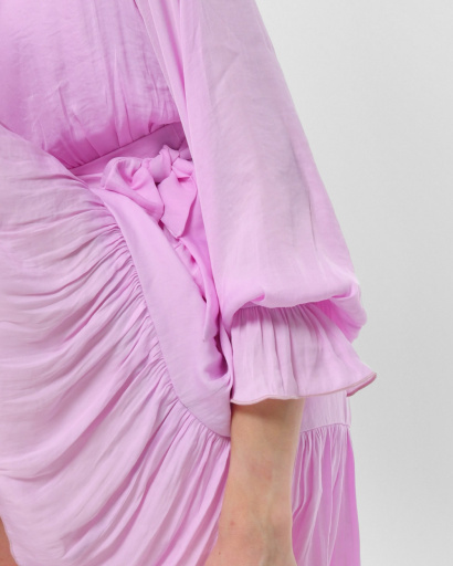 Рожева сукня з легкого шовку 52213, Колір: Рожевий, Розмір: XS, зображення 4