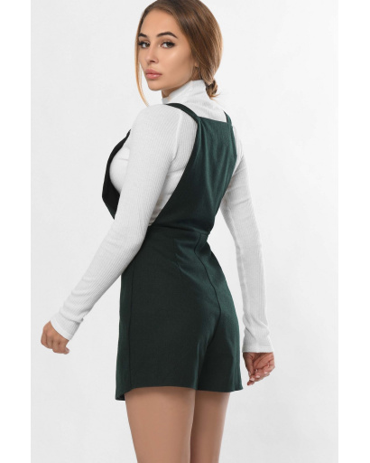 Cукня-комбінезон із кишенею колір смарагд 36263, Колір: Смарагдовий, Розмір: M, зображення 3