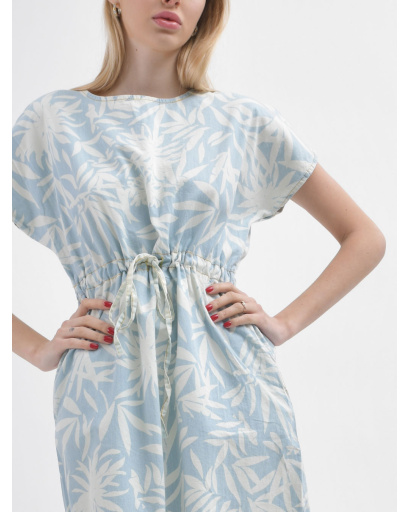 Блакитна сукня міді у стилі сафарі 55990, Колір: Блакитний, Розмір: S, зображення 5