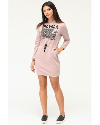 Спортивное платье со штрих-кодом 31972, Цвет: Светло-розовый, Размер: XS, изображение 4