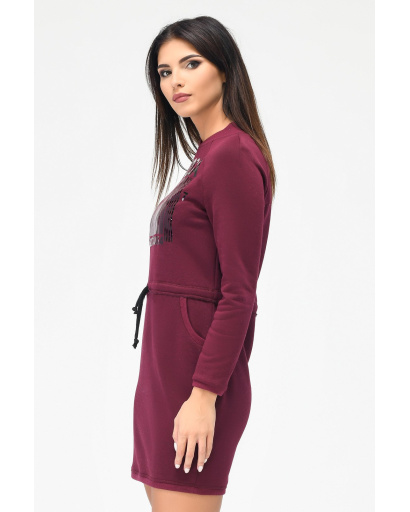 Спортивна сукня зі штрих-кодом 31973, Колір: Бургунді, Розмір: XS, зображення 2