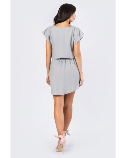 Стильное серое платье на лето 33900, Цвет: Серый, Размер: XS, изображение 3