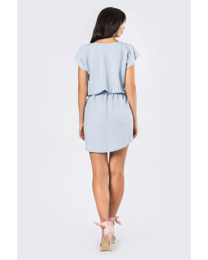 Легкое голубое платье мини 33901, Цвет: Голубой, Размер: M, изображение 3