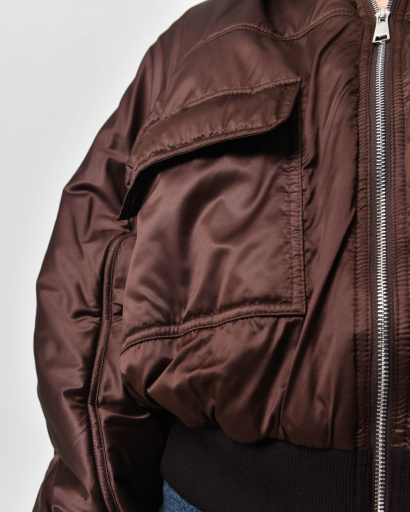 Бомбер жіночий з кишенями X-Woyz LS-8962-26 57281, Колір: Коричневий, Розмір: S, зображення 4