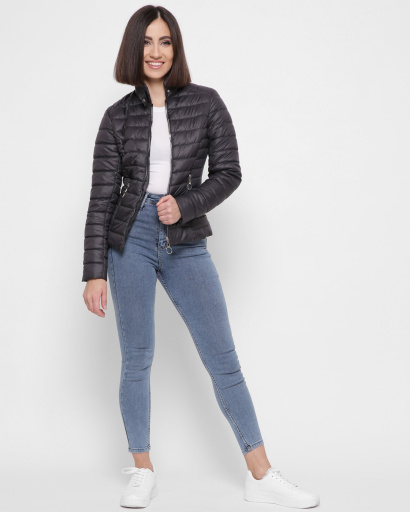 Демисезонная графитовая куртка на застежке 41822, Цвет: Графит, Размер: XS, изображение 2