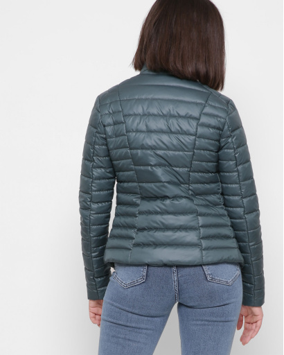 Темно-зеленая куртка на застежке 41823, Цвет: Зеленый, Размер: XS, изображение 6