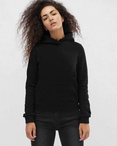 Женский худи с принтом Девушки с вином, черный 42883, Цвет: Черный, Размер: XL, изображение 3