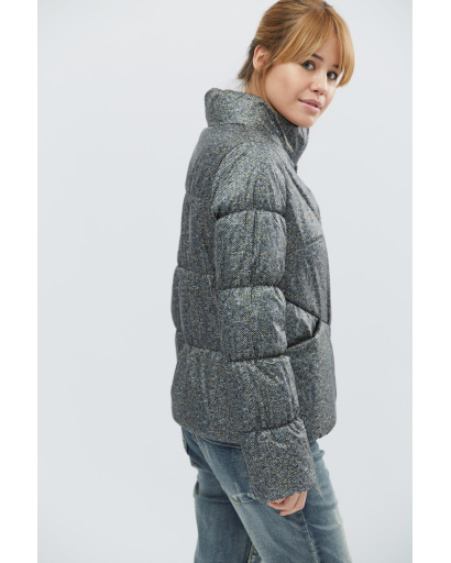 Женская серая куртка на кнопках 32127, Цвет: Серый, Размер: L, изображение 4