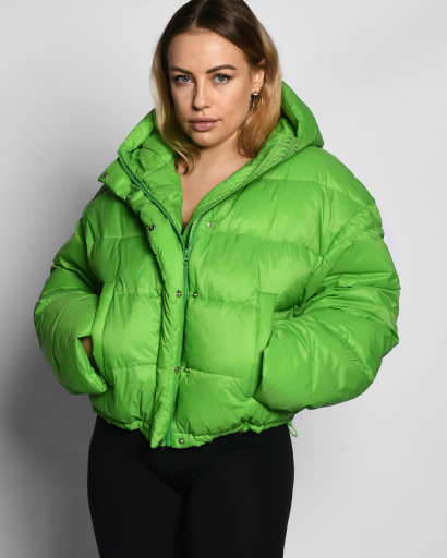 Женская демисезонная куртка, цвет салат 53380, Цвет: Салатовый, Размер: S, изображение 3