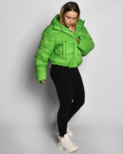 Женская демисезонная куртка, цвет салат 53380, Цвет: Салатовый, Размер: S, изображение 4