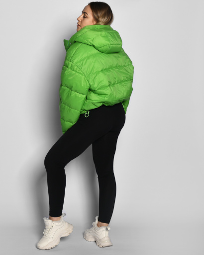 Женская демисезонная куртка, цвет салат 53380, Цвет: Салатовый, Размер: S, изображение 5