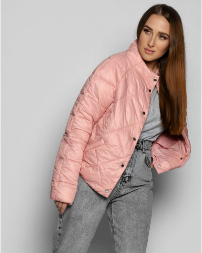 Легка рожева демісезонна куртка 55190, Колір: Рожевий, Розмір: L, зображення 3
