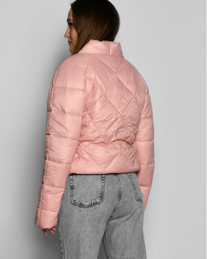 Легка рожева демісезонна куртка 55190, Колір: Рожевий, Розмір: L, зображення 5